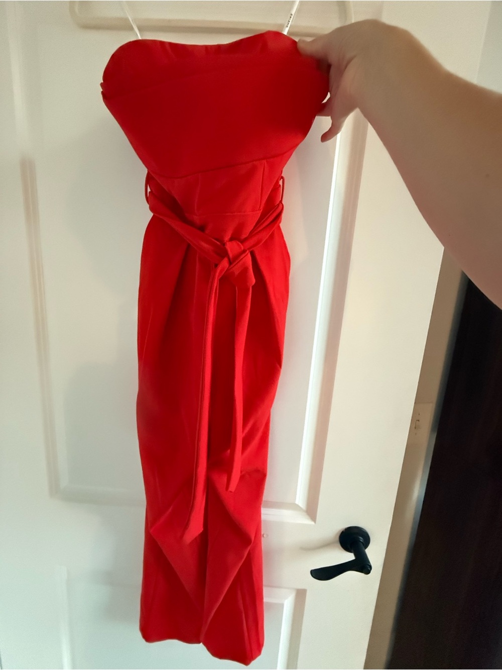 Sheike Strapless Red Jumpsuit - Picture 7 of 7
